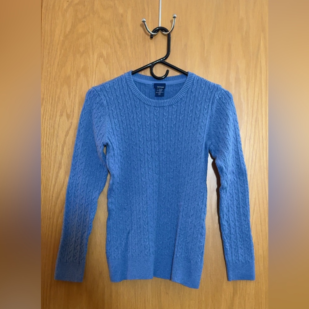 Cable Knit Blue Sweater
